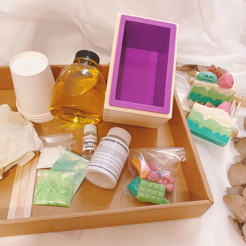 【抹茶草莓海绵蛋糕】手工皂材料包